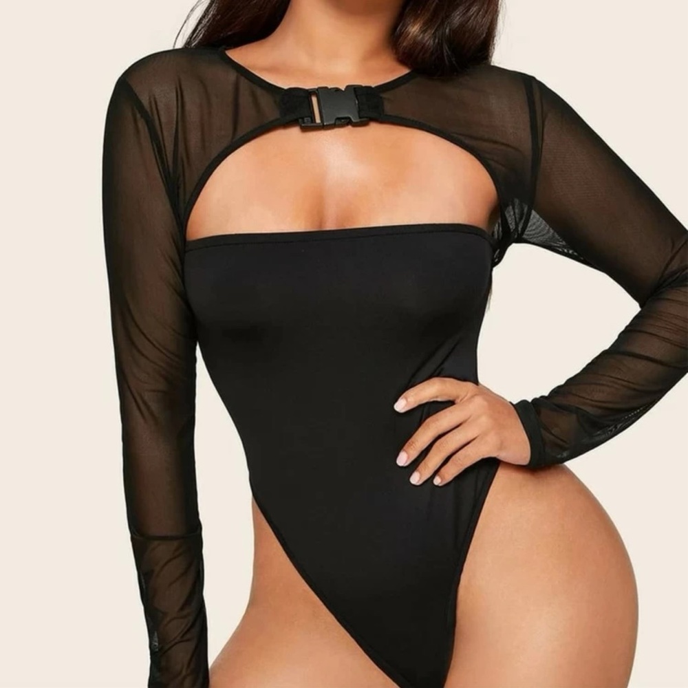 Long Sleeve Mesh Bodysuit
